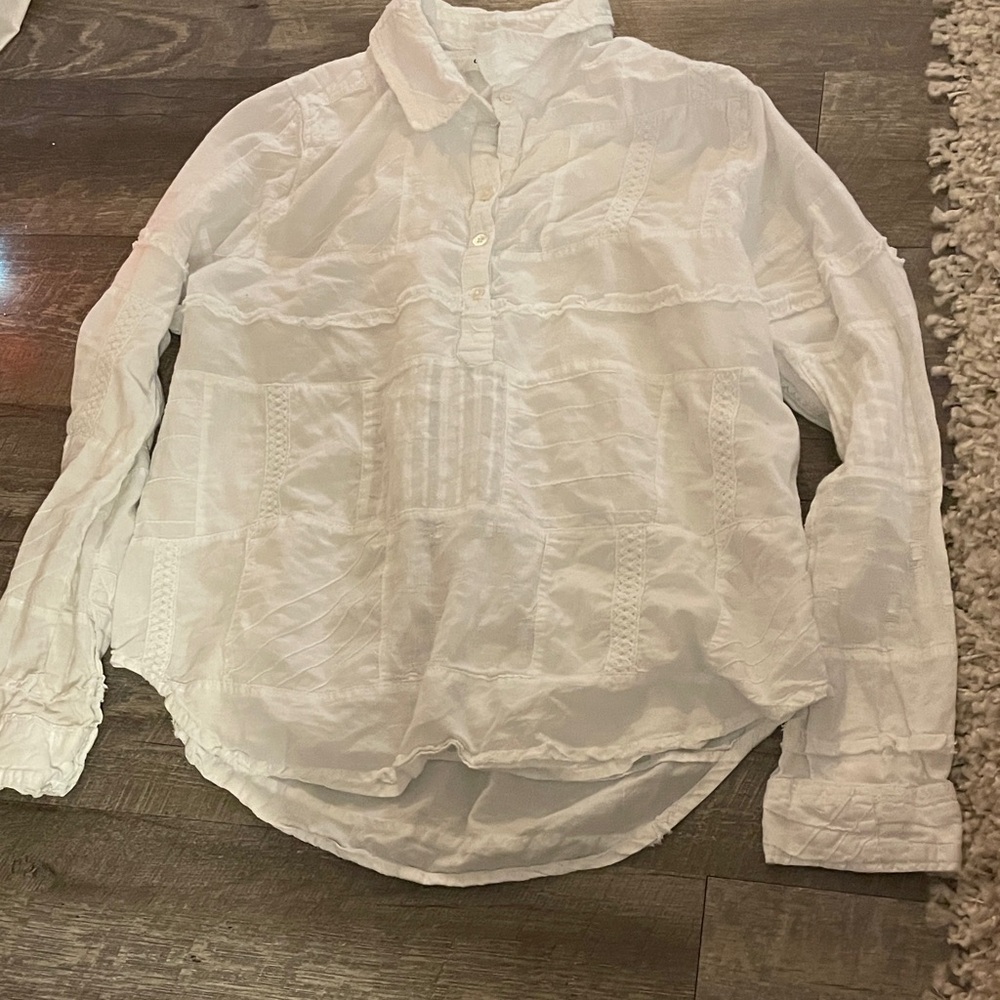 Dylan Women's White Textured‎ Blouse